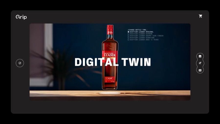 Grip digital-twin CGI production tool interface
