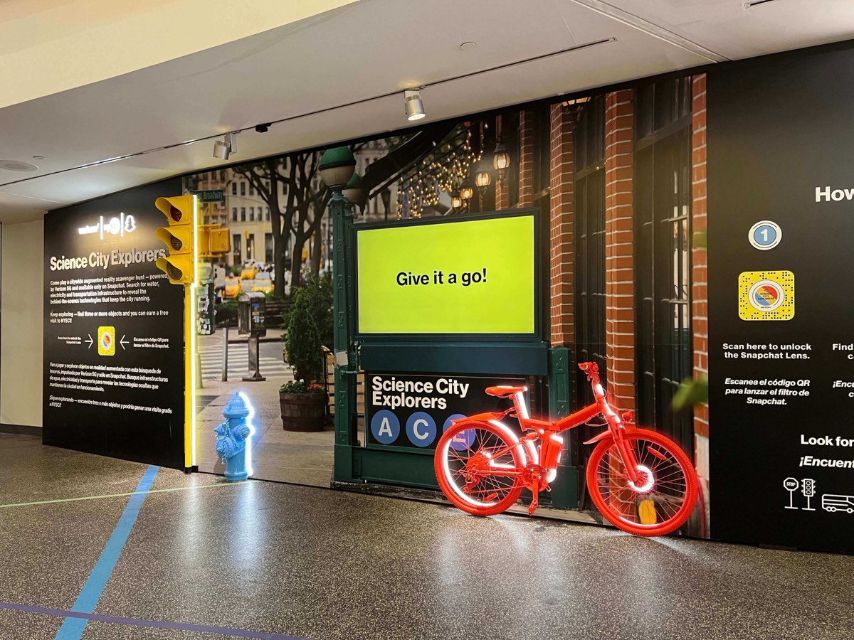 Science City Explorers, a citywide Verizon 5G and Snapchat AR scavenger hunt installation